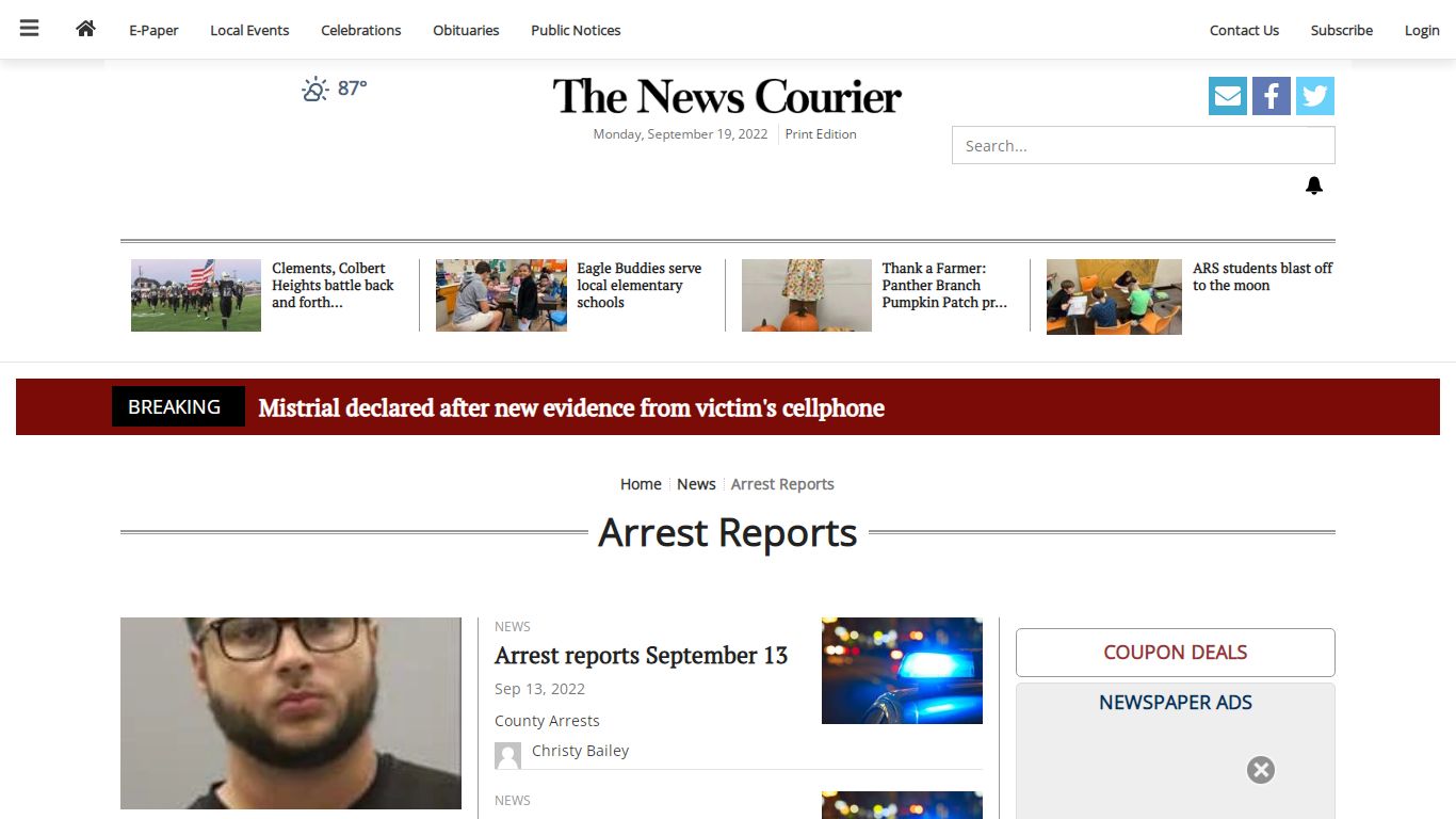 Arrest Reports | enewscourier.com